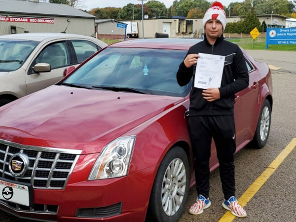 October 15th, 2019 Ashton got a perfect score on Road Test at Beaver Dam DMV