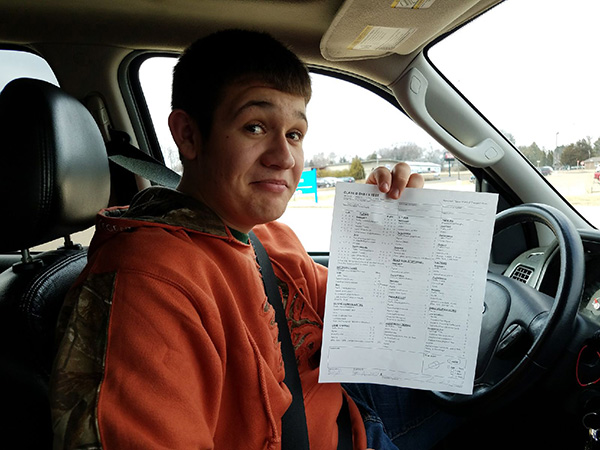 This student got 100% on Road Test