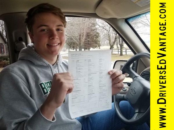 March 17, 2020 Seth got a perfect score on the Road Test at Beaver Dam DMV